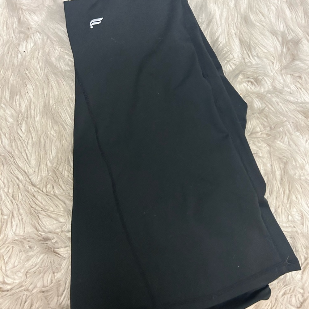Fabletics Oasis PureLuxe High-Waisted Crossover Black Flare Pants - Picture 4 of 5